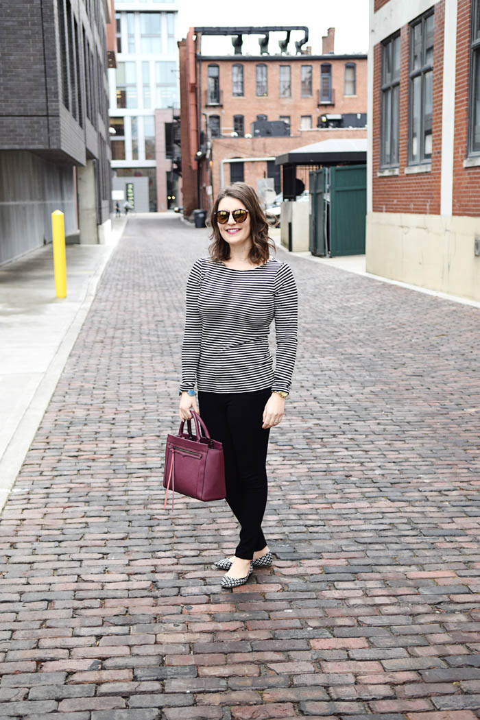 Black and White Striped Top J Crew