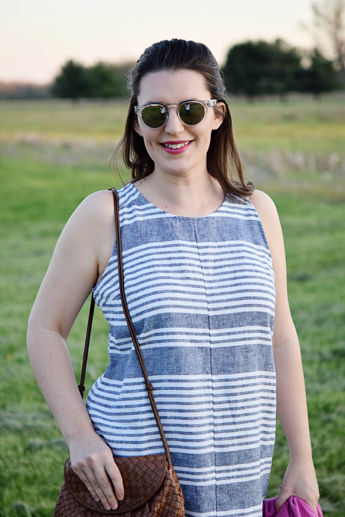 Loving this Old Navy linen dress for summer. See the whole look on AnExplorersHeart.com