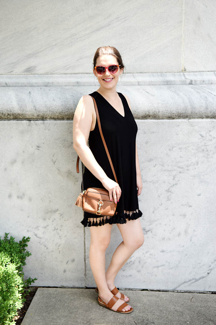 This black tassel dress is perfect for hot summer days. Get the full look on AnExplorersHeart.com