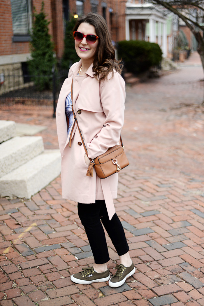 Abercrombie & Fitch Blush Pink Trench on AnExplorersHeart.com