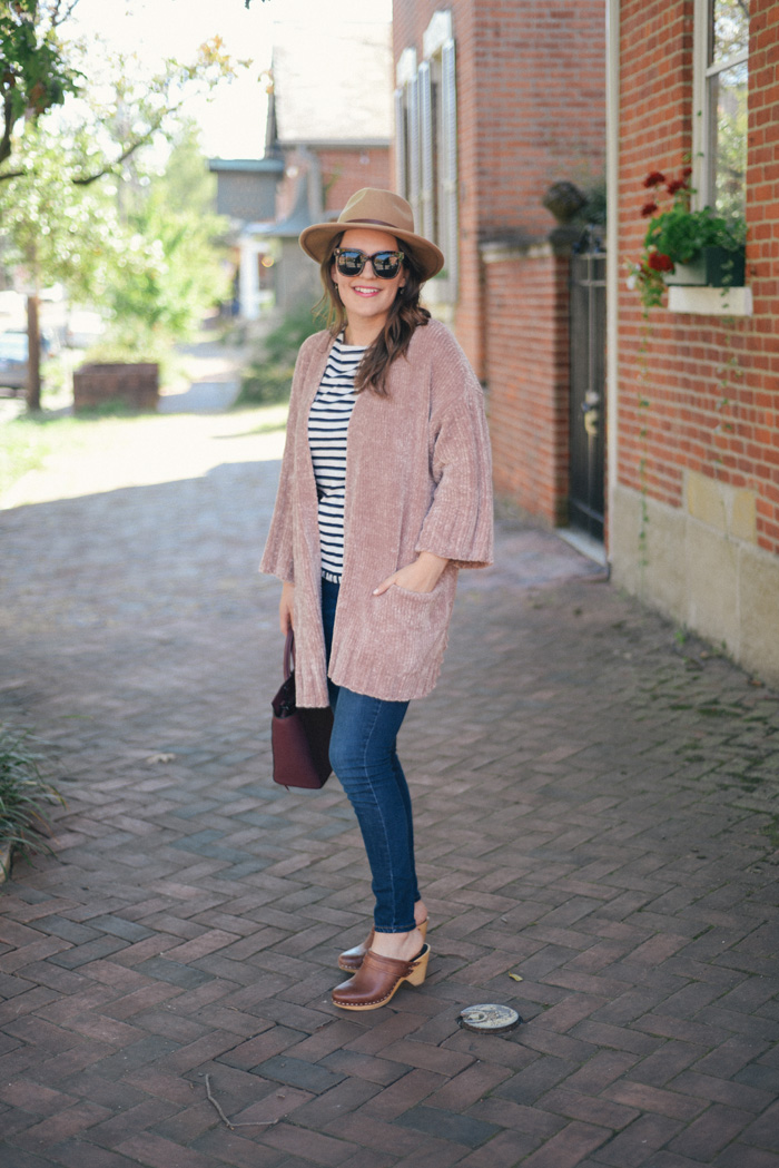 Pink Chenille Sweater from Anthropologie on AnExplorersHeart.com