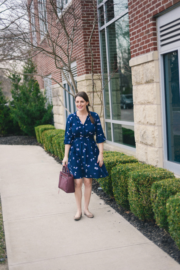 Old Navy Blue Floral Dress on AnExplorersHeart.com